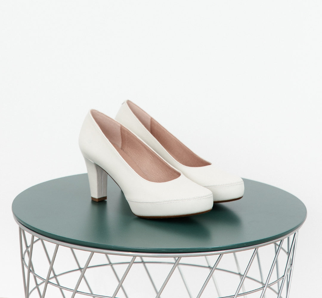 BLESA D5794 Zapato de Tacón Blanco