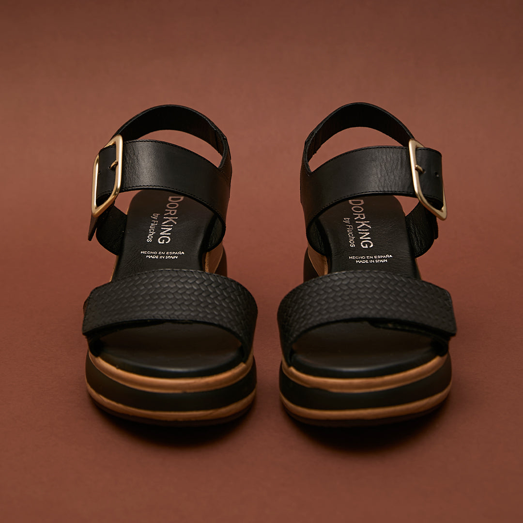 PRINCE D9642 Sandale Noire