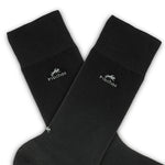 CA0003 Calcetin largo liso black 2p (1677)-2