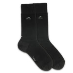 CA0003 Calcetin largo liso black 2p (1677)-0